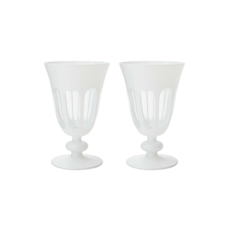 Sir|Madam Rialto Glass Tulip in Chalk, Set of 2 — hero studio shot on clean background