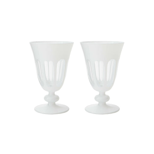 Sir|Madam Rialto Glass Tulip in Chalk, Set of 2 — hero studio shot on clean background
