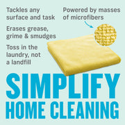E-Cloth | Microfiber Cleaning Cloths - Kitchen Dynamo, featuring a blue logo and arrow, ideal for efficient, chemical-free kitchen cleaning.