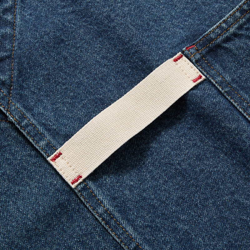 Hedley & Bennett All Day Crossback Apron, Georgia Blue Denim — apron detail
