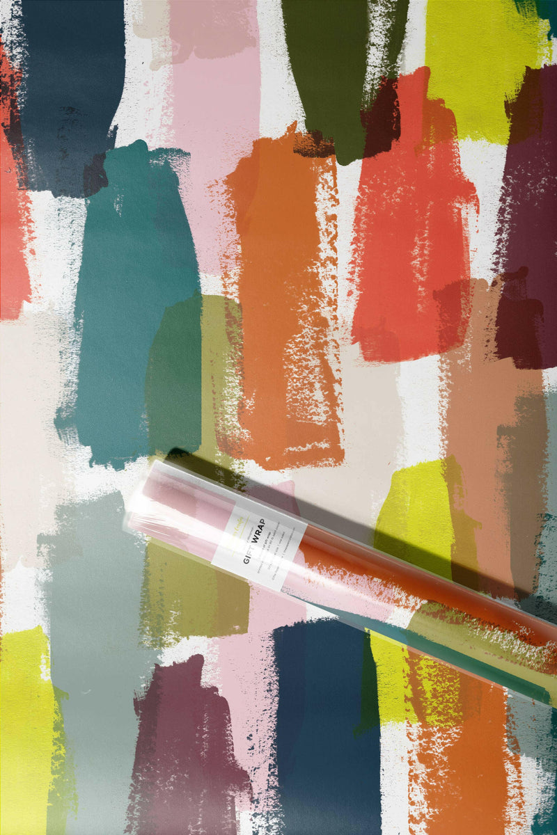 The Paper Curator | Gift Wrap - Merry, featuring a detailed close-up of art-inspired design, suitable for any occasion, available as flat or rolled sheets.