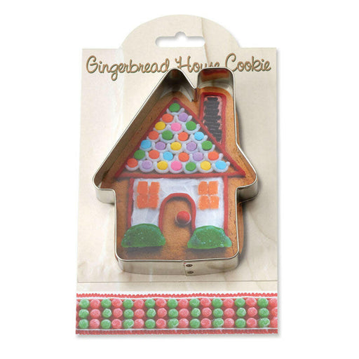 Ann Clark | Holiday Gift Cookie Cutters - Gingerbread House Kit-4 featuring a house-shaped cookie cutter, ideal for creative baking and decorating.