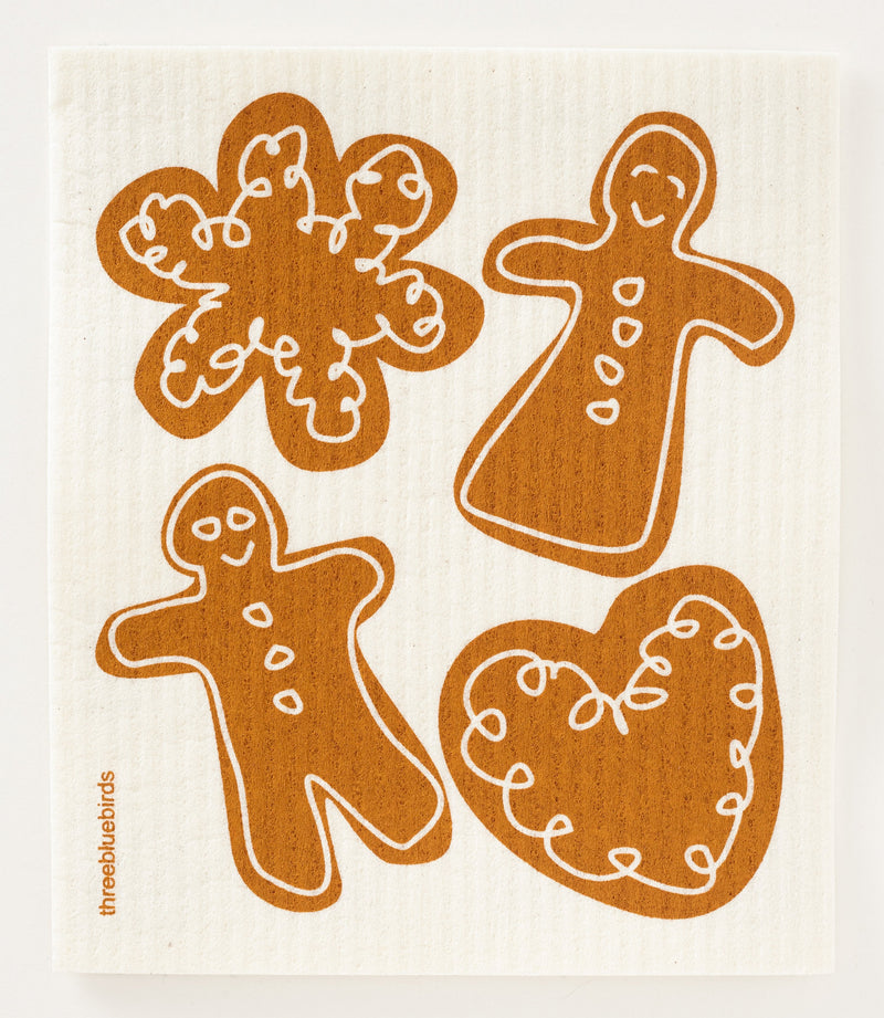 Three Bluebirds Swedish Dishcloths | Gingerbread Swedish Dishcloth