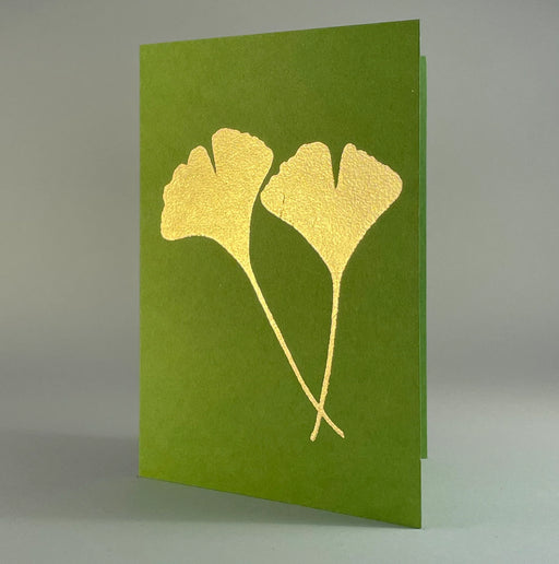 Catherine Greenup Cards - Verdins on Grapesicle features elegant gold floral artistry on a green card, perfect for heartfelt messages and special occasions.