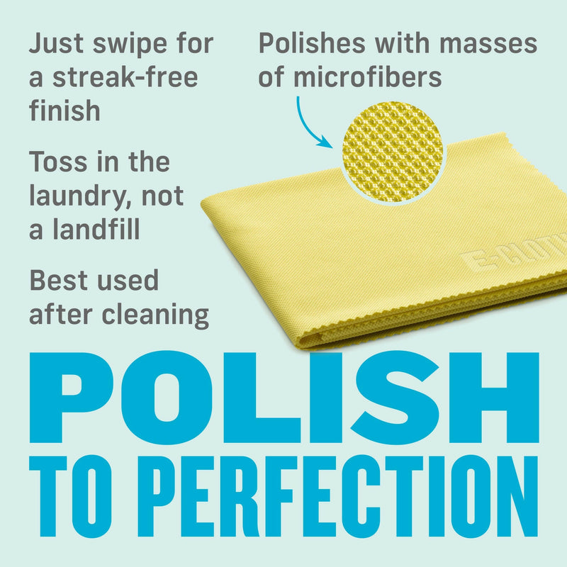 E-Cloth | Microfiber Cleaning Cloths - Kitchen Dynamo; premium microfiber cloth designed for efficient, chemical-free kitchen cleaning, capturing dirt and bacteria with water only.