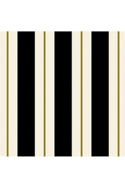 Hester & Cook Gold Celebration Collection's Black & Gold Awning Stripe Cocktail Napkins, featuring luxury foil accents for elegant festive occasions.