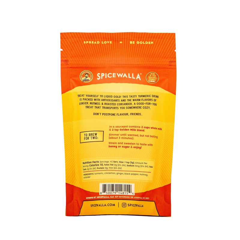 Spicewalla | Golden Milk, Resealable Bag