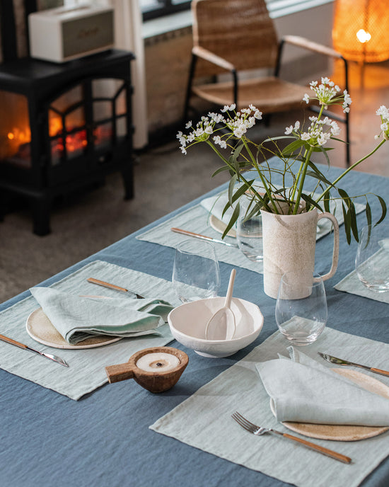 Magic Linen | Set of 2 Linen Napkins Dusty Blue