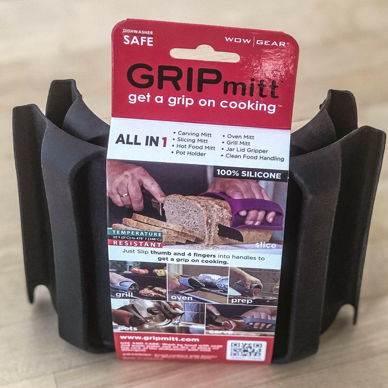 WOW GEAR | Gripmitt - Green, versatile silicone cooking mitt for safe handling of hot and cold foods, ideal for kitchen and grill use.
