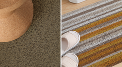 Chilewich | Bolt Stripe Shag Mats, Honey, 2' x 3'