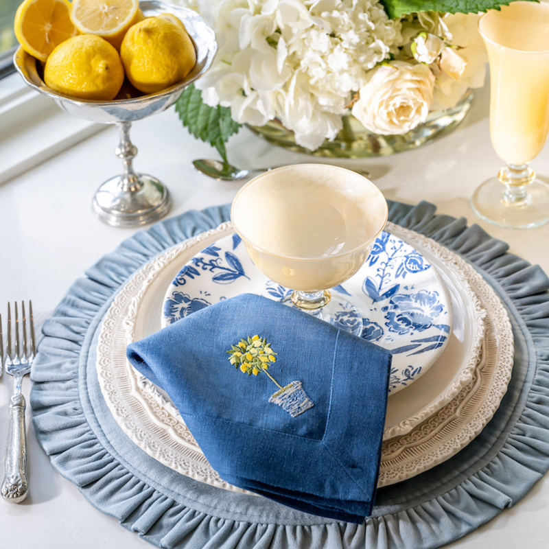 Arte Italica & Crown Linen Designs | Rialto Compote - Soft Pink