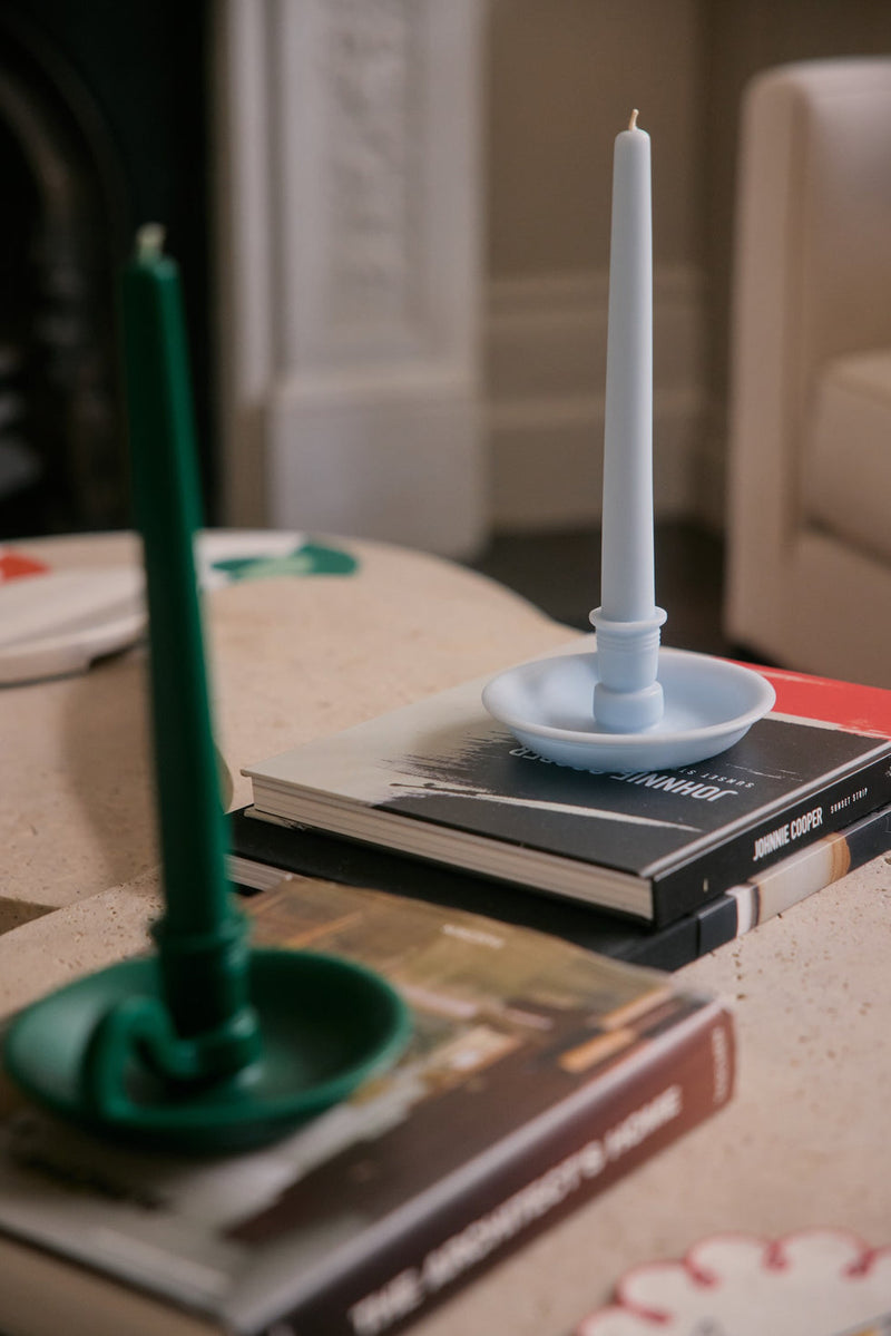Misette | The Forme Wax Candlestick, Blue