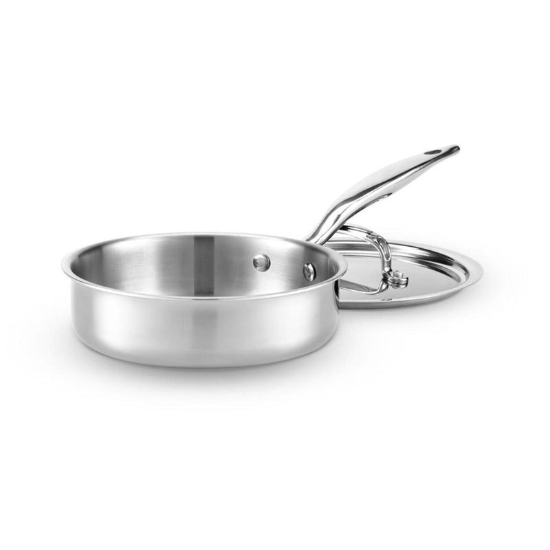 Heritage Steel | Titanium Series Mini Sauté with Lid: A premium, durable silver sauté pan, designed for versatile cooking with exceptional heat distribution.