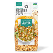Anderson House | Frontier Soups, Colorado Campfire Chicken Stew Mix, 7 oz package; gluten-free, non-GMO, serves 8, featuring dried vegetables, no added salt.