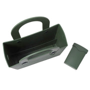 Hachiman | Garden Tool Bag Garden Green: Dark-green plastic tote with handle, open compartment, and removable box for organizing gardening tools and accessories, perfect for easy transport and cleaning.