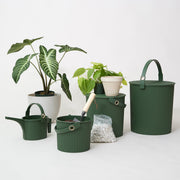 Hachiman Garden Beetle small watering can with matching garden storage buckets