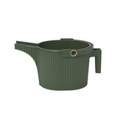 Hachiman Beetle set 2-Piece Garden Green: Dark-green container with handle and strap, designed for hanging plants, combining function with design for indoor or outdoor use.
