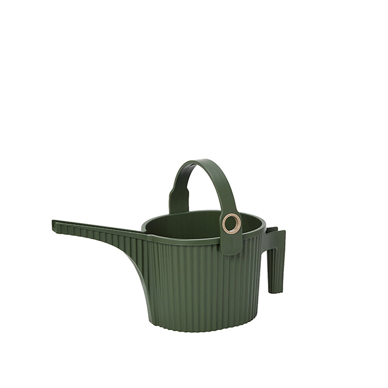 Hachiman Garden Beetle small watering can in Garden Green side view