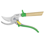 Opinel | Gardening Hand Pruners, Green, with bypass stainless-steel blades and ergonomic wooden handle, ideal for precise branch cutting up to 3/4 inch.