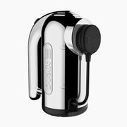 Dualit | Hand Mixer, Polished Chrome features a compact chrome design with a folding handle and removable heating element for quick water heating.