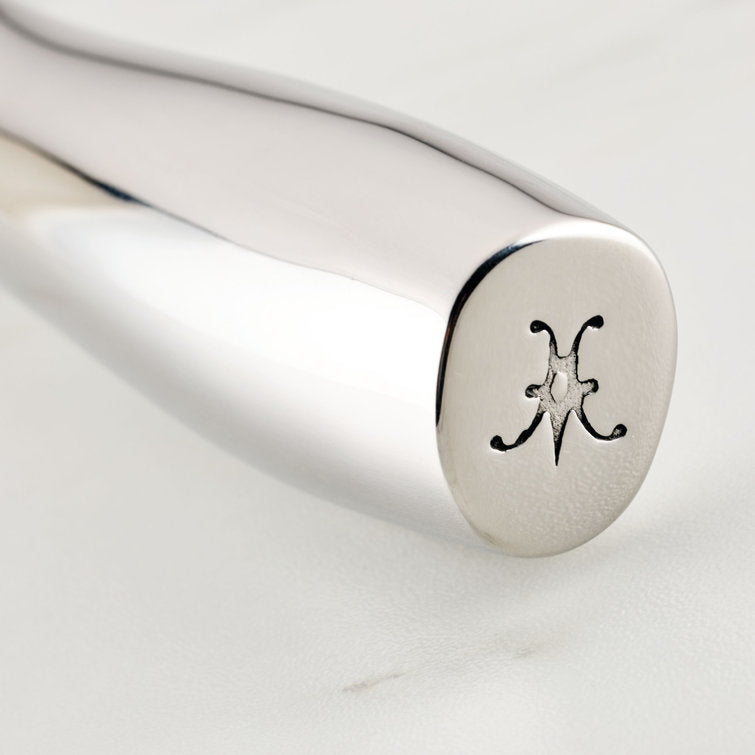 Close-up of the Hestan Stainless Steel French Whisk, 9, showcasing its sleek metal design, ideal for professional cooking and baking at Athens Cooks.