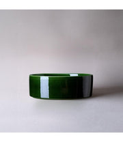 Bergs Potter | Hoff Glazed Collection - 3.1 in-8 cm - Emerald Green - Saucer, showcasing minimalistic Scandinavian design with a hand-dipped glaze, ideal for versatile home decor.