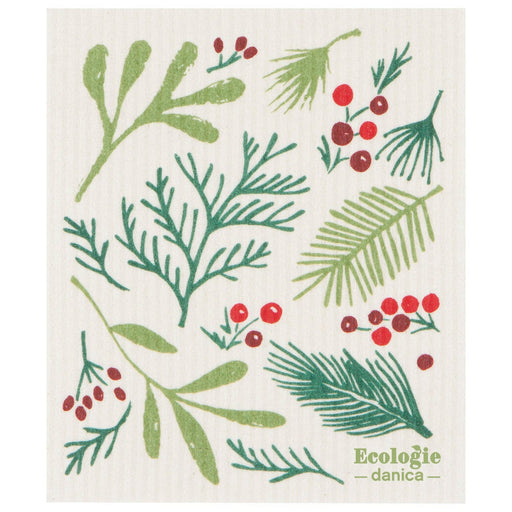 Ecologie | Holiday Swedish Sponge Cloths - Santa Paws, compact and eco-friendly, ideal for cleaning wet messes with high absorbency and sustainability, perfect for kitchen use.