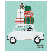 Ecologie | Holiday Swedish Sponge Cloths - Santa Paws, compact and eco-friendly, ideal for cleaning; absorbs effectively and dries quickly, perfect for sustainable kitchen use.