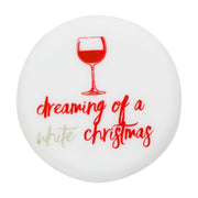 CapaBunga | Holiday Wine Caps - Santa Paws featuring a festive design with a wine glass, perfect for holiday entertaining and gifting from Athens Cooks.