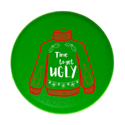CapaBunga | Holiday Wine Caps - Time to Get Ugly, featuring a whimsical green and red sweater design, ideal for festive wine bottle gifting.