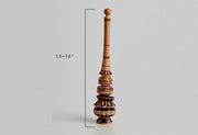 Large Hot Chocolate Molinillo: Expertly crafted wooden whisk for frothing Mexican hot chocolate and muddling. Functional, charming kitchen tool from Athens Cooks.