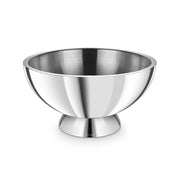 Final Touch | Double-Wall Beverage Bin: Polished stainless-steel bin with pedestal base, ideal for stylishly serving drinks, featuring a seamless, vacuum-sealed design for long-lasting ice retention.