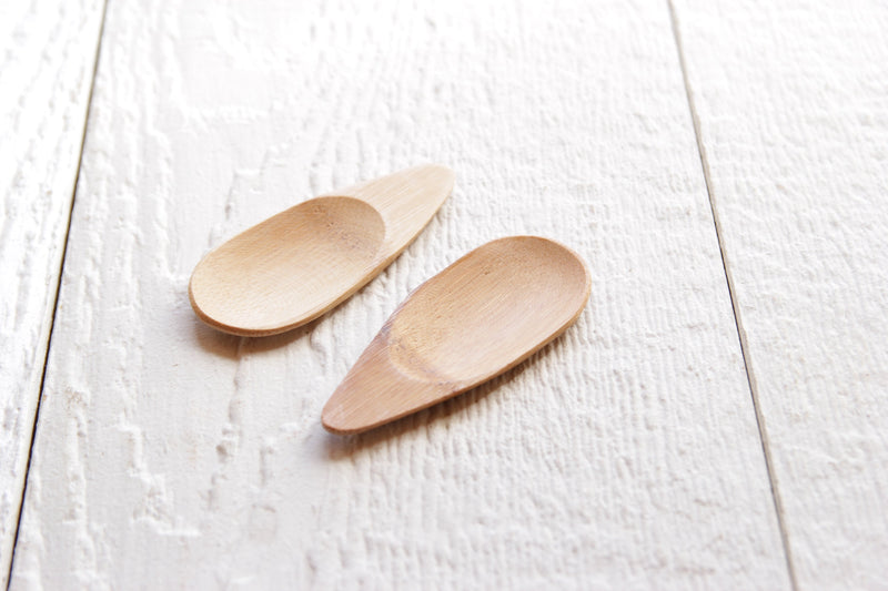 Little Seed Farm | Bamboo Deodorant Applicator: A sustainably harvested bamboo tool for scooping and applying deodorant cream, designed for ease and smooth application.