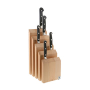 J.A. Henckels Italian Beechwood Magnetic Knife Block, upright design, showcases up to 10 knives, blending functionality with artisan-crafted elegance for your kitchen.