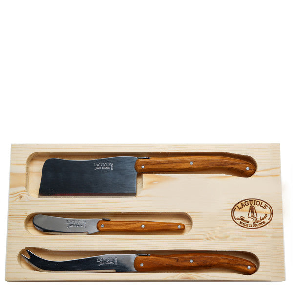 Laguiole | Jean Dubost Rustic Range Olive Wood Cheese Set