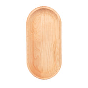 J.K. Adams | Maple Appetizer Trays, Small, features a sleek, elongated oval design with a slight lip, perfect for serving nuts or cheeses.