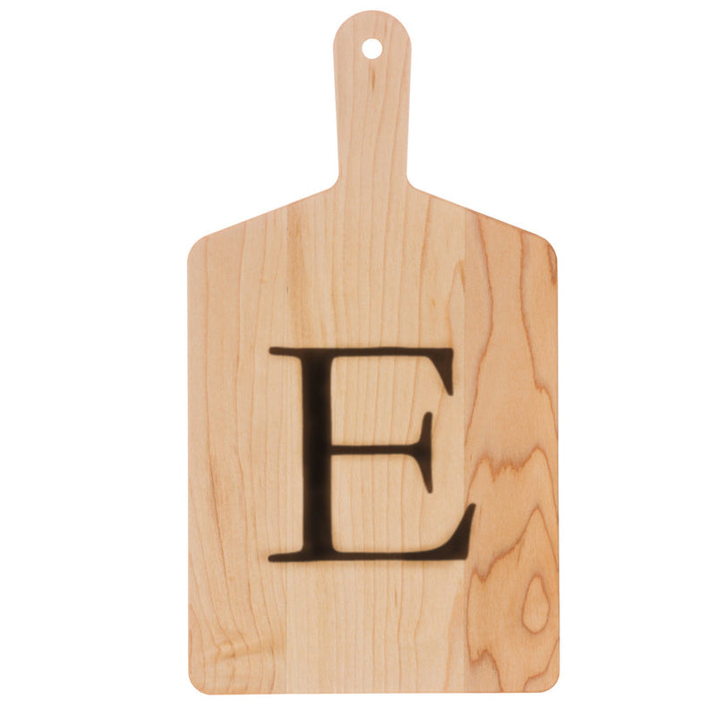 J.K. Adams | Monogrammed Maple Cheese Board, Letter E
