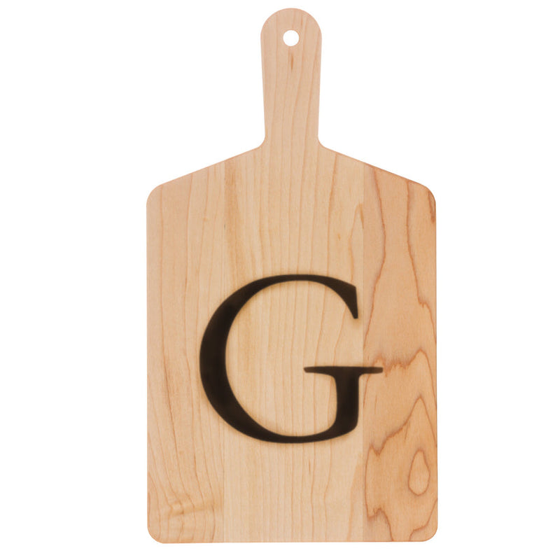 J.K. Adams | Monogrammed Maple Cheese Board, Letter G