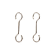 J.K. Adams | Extension Hooks, Large 8 Inches: Two stainless-steel S-hooks for versatile hanging, ideal for customizing pot rack heights, perfect for kitchen organization.