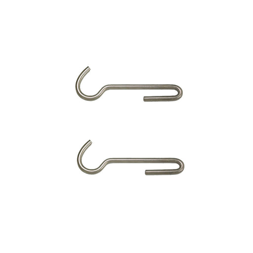 J.K. Adams | Utensil Hooks, Set of 2, designed for hanging items on a pot rack; nickel-plated metal hooks from Athens Cooks for versatile kitchen organization.