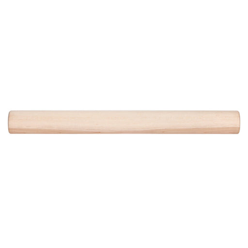 J.K. Adams | Plain Dowel Rolling Pin: A 19” wooden rolling pin ideal for dough preparation, praised for its versatile use and non-stick North American hardwood surface.
