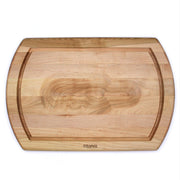 J.K. Adams | Maple Reversible Carving Board with juice groove and maker's logo, ideal for carving meats and holding large foods securely.