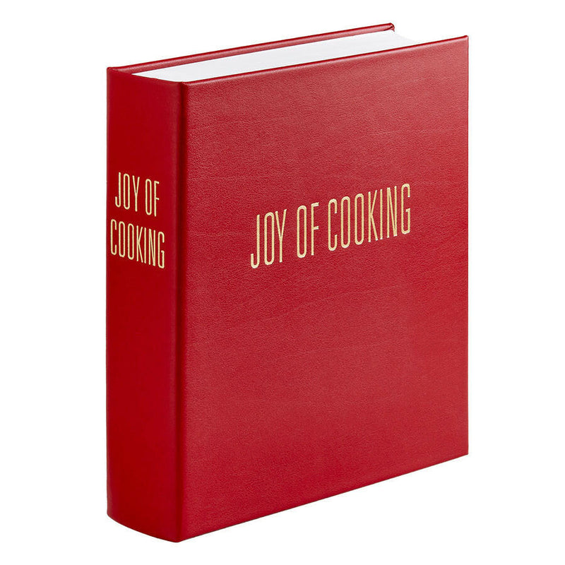 Graphic Image Inc. | Bonded Leather Books - Natural Vanchetta Leather: The Joy of Cooking, leather-bound hardcover with gold stamped text, ideal for cooking enthusiasts and learners.