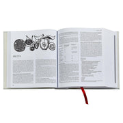 Graphic Image Inc. | Bonded Leather Books - Natural Vanchetta Leather cookbook open with a red bookmark, ideal for cooking enthusiasts and learners alike.