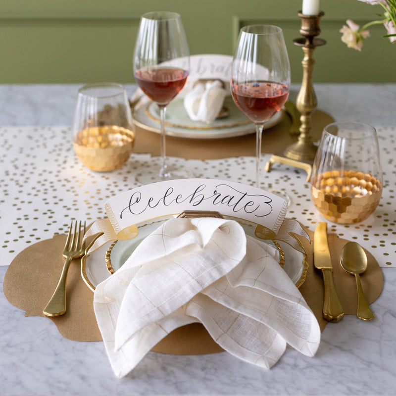 Hester & Cook | Classic Gold Banner Table Accent