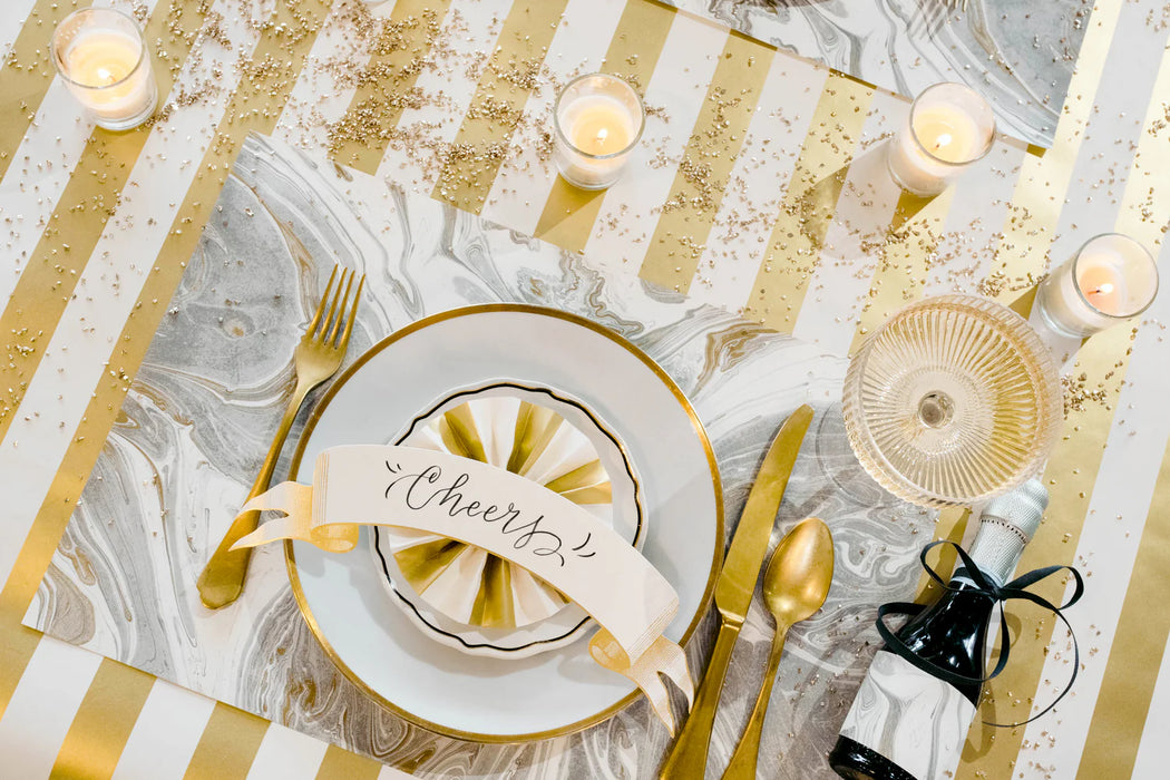 Hester & Cook | Classic Gold Banner Table Accent