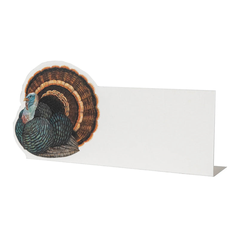 Hester & Cook | Heritage Turkey Collection place card featuring a turkey illustration, ideal for Thanksgiving table settings, complements Athens Cooks' curated kitchen and dining essentials.