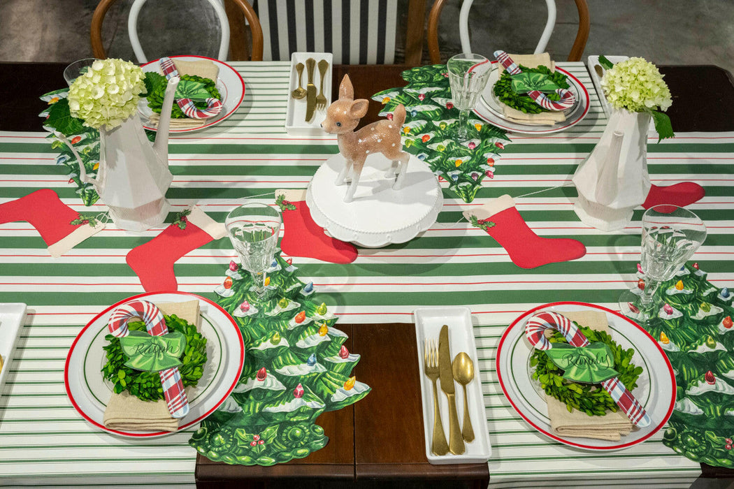 Hester & Cook | Green & Red Awning Stripe Runner