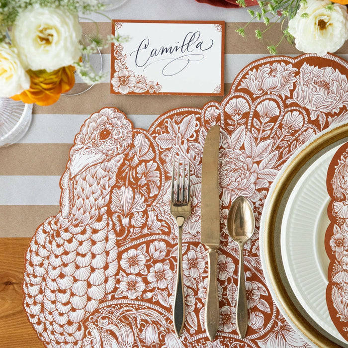 Hester & Cook | Die Cut Harvest Turkey Placemat.