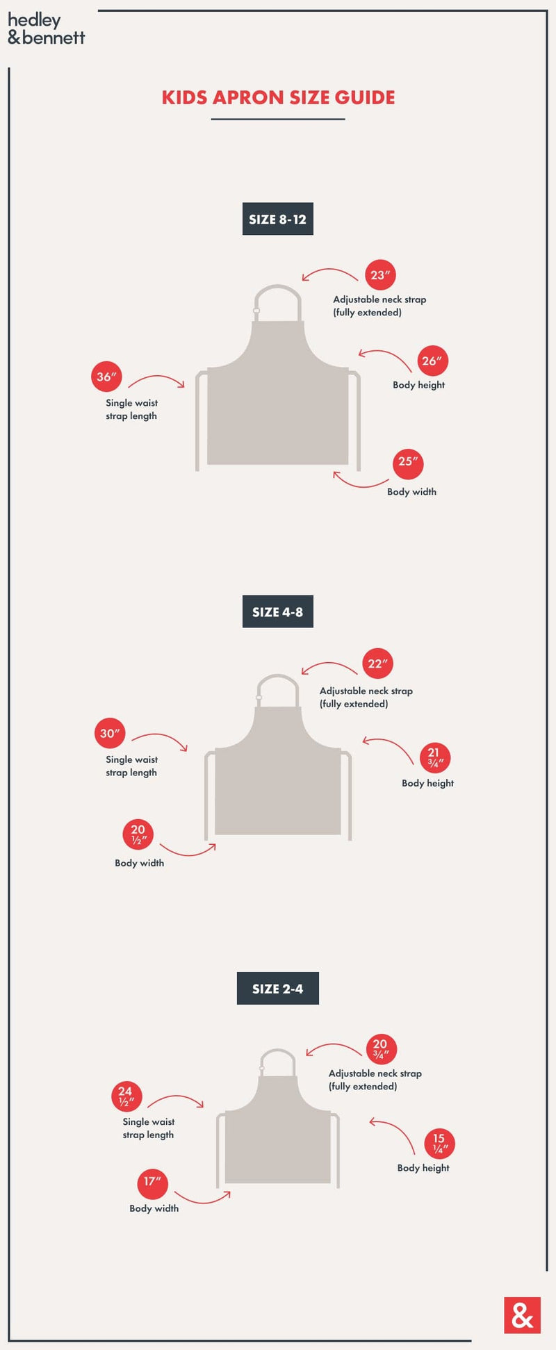 Hedley & Bennett | Cafe Bistro Half Apron - Charcoal